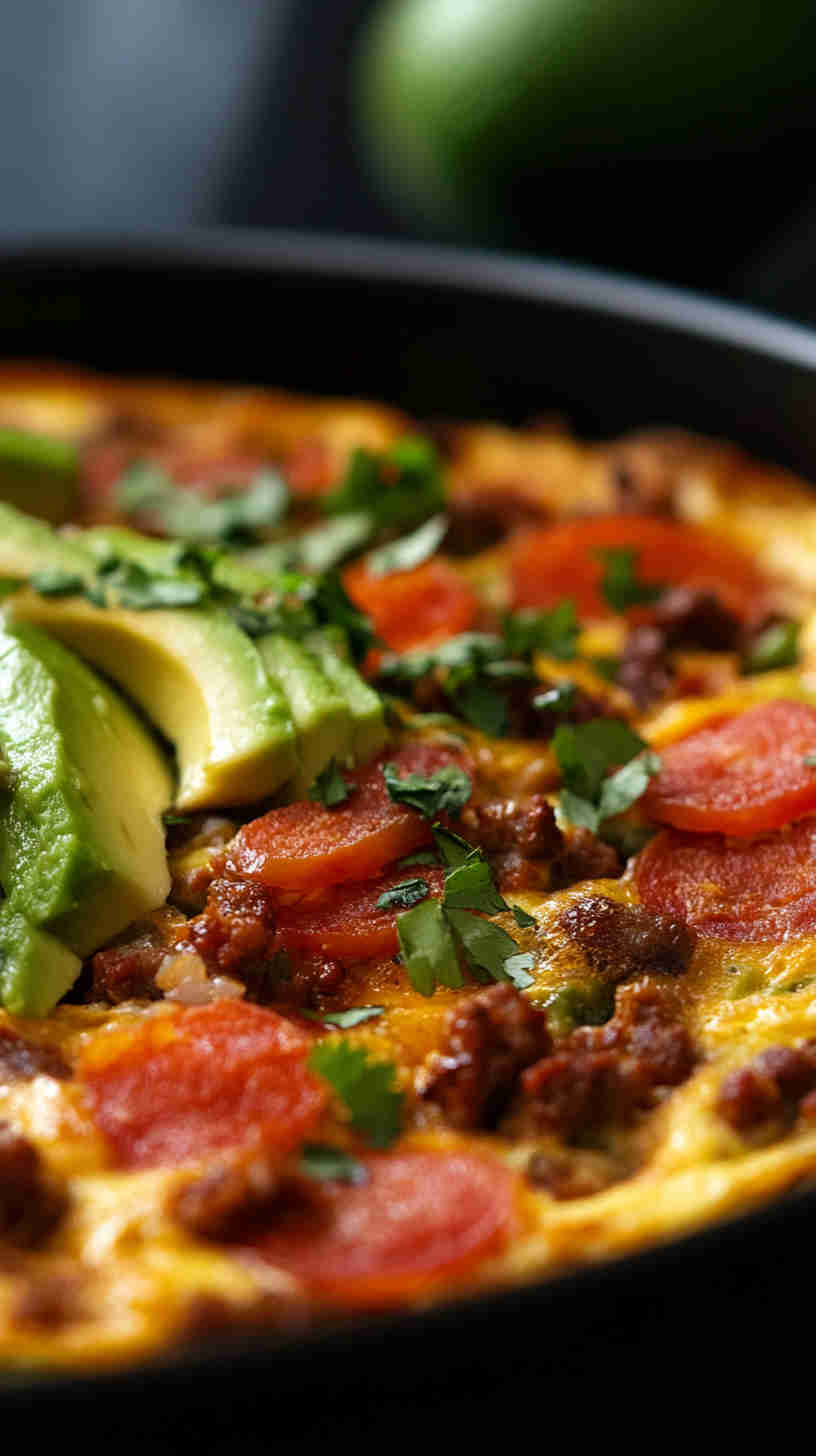 Chorizo & Avocado Frittata