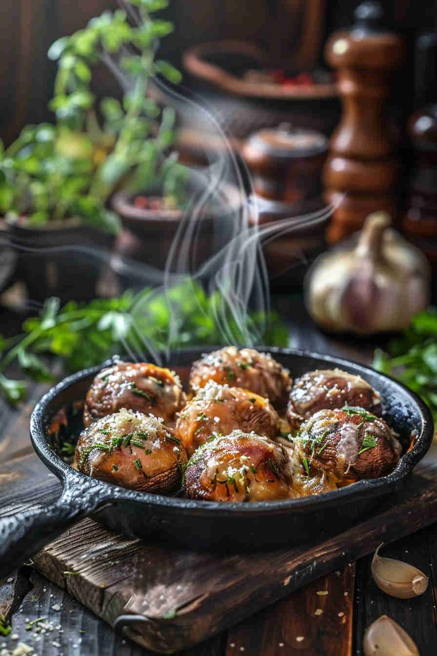 Classic Garlic and Herb Stuffed Mushrooms