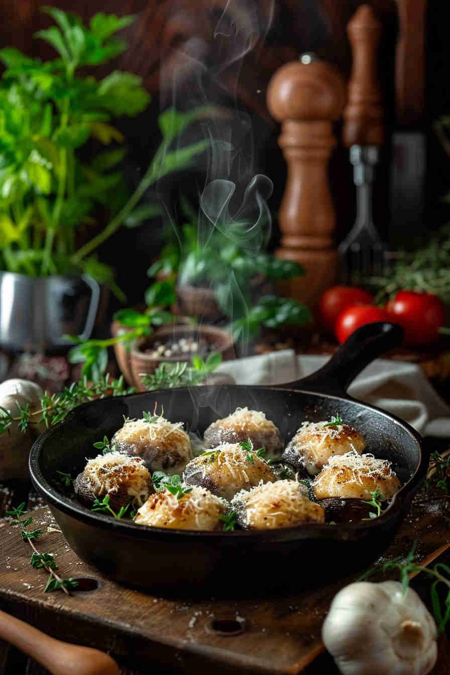 Classic Garlic and Herb Stuffed Mushrooms