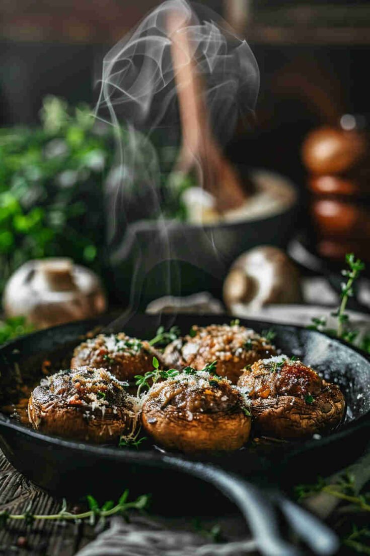 Classic Garlic and Herb Stuffed Mushrooms