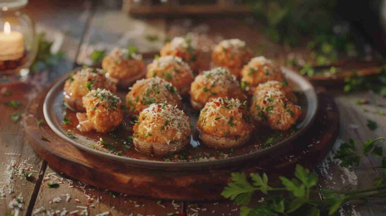 Crab-Stuffed Mushrooms with Parmesan
