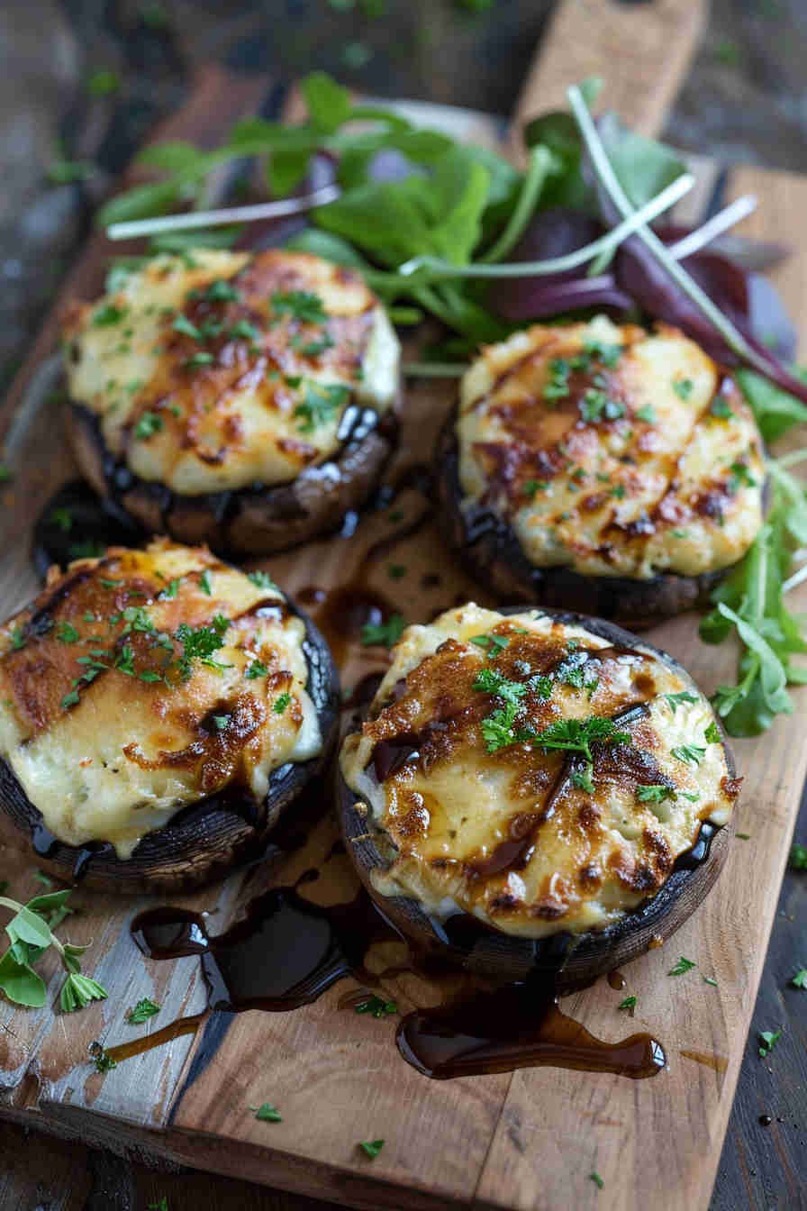 Creamy Cheese-Stuffed Portobellos