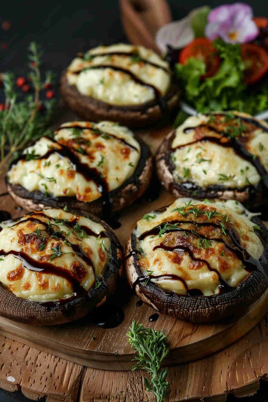 Creamy Cheese-Stuffed Portobellos