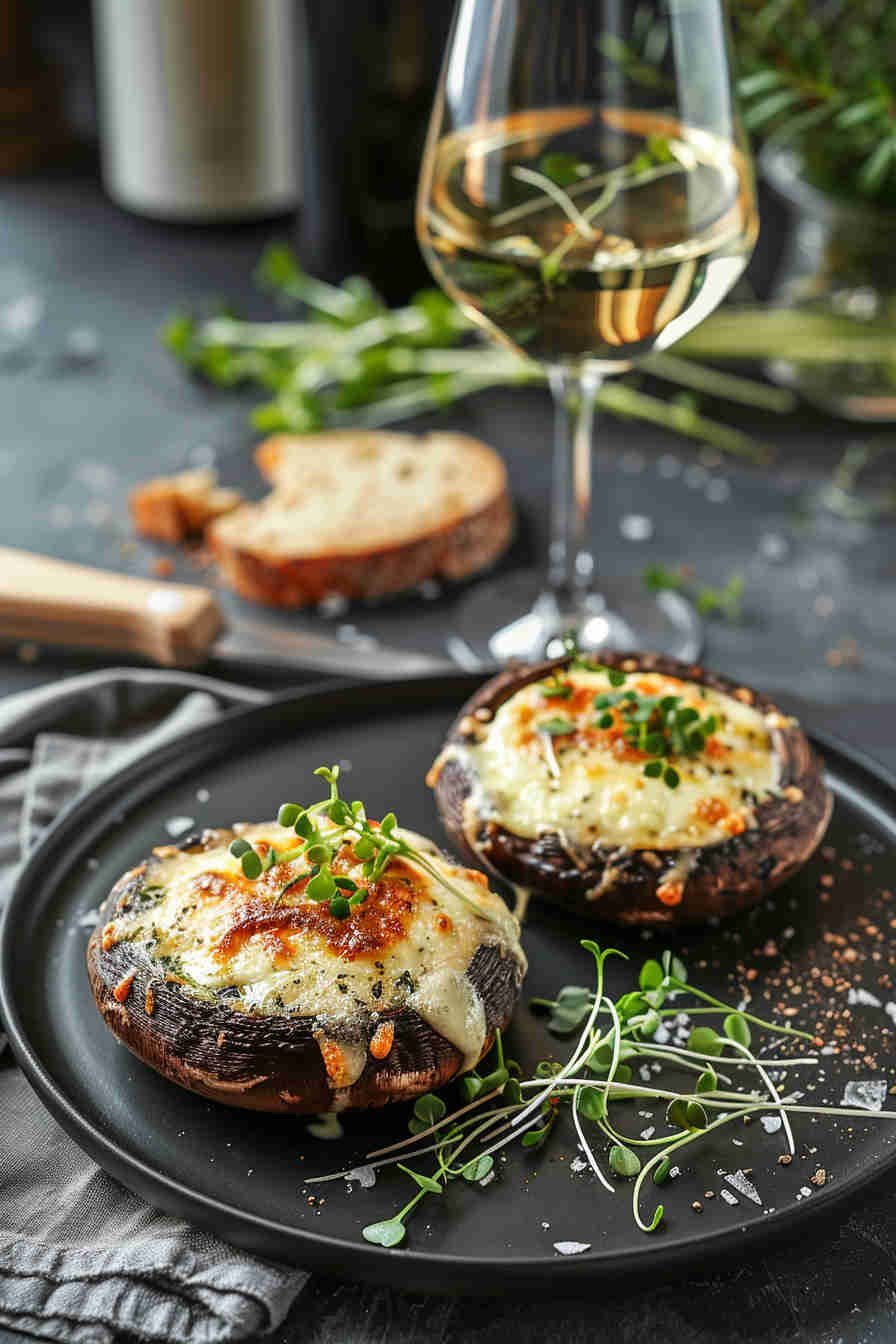 Creamy Cheese-Stuffed Portobellos