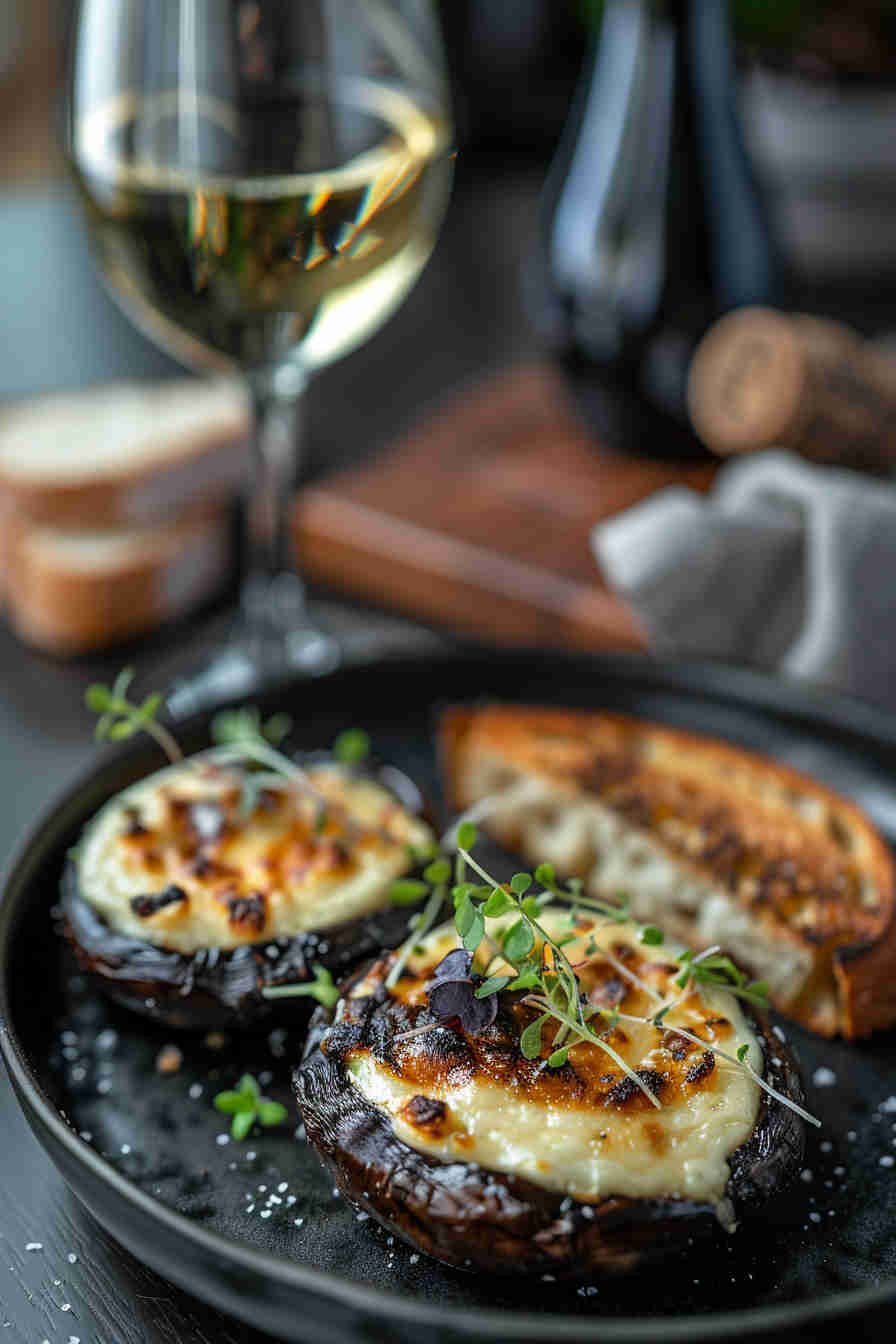 Creamy Cheese-Stuffed Portobellos