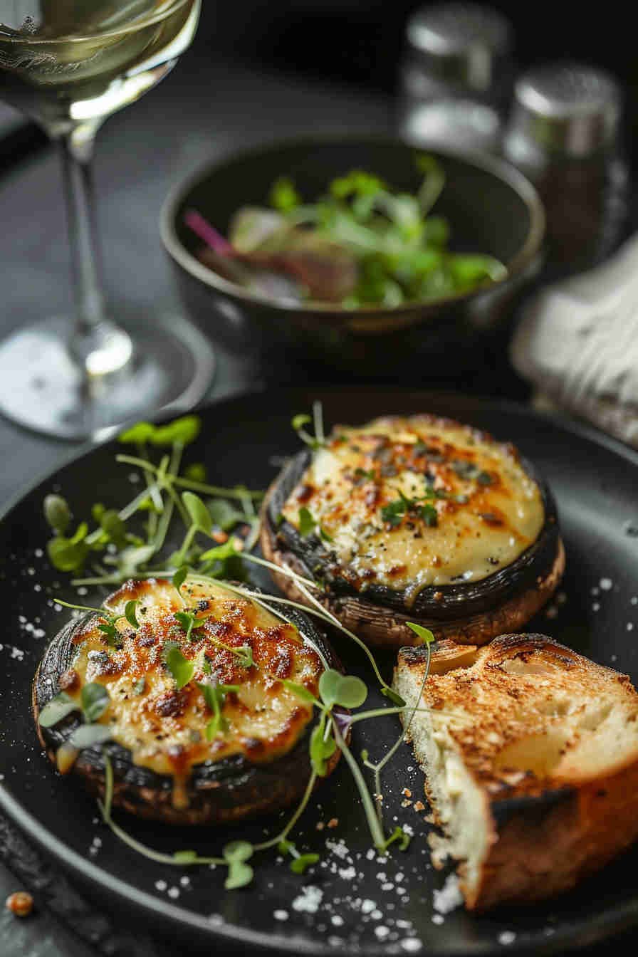 Creamy Cheese-Stuffed Portobellos