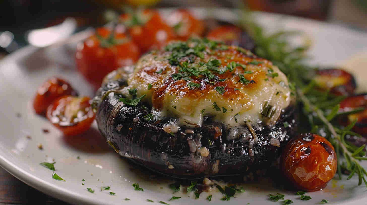Creamy Cheese-Stuffed Portobellos