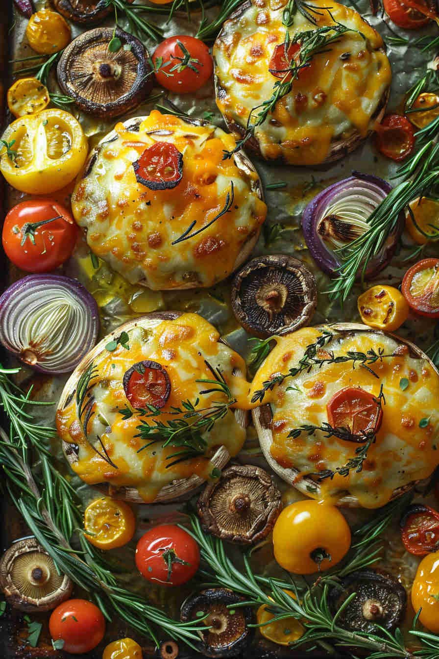 Creamy Cheese-Stuffed Portobellos