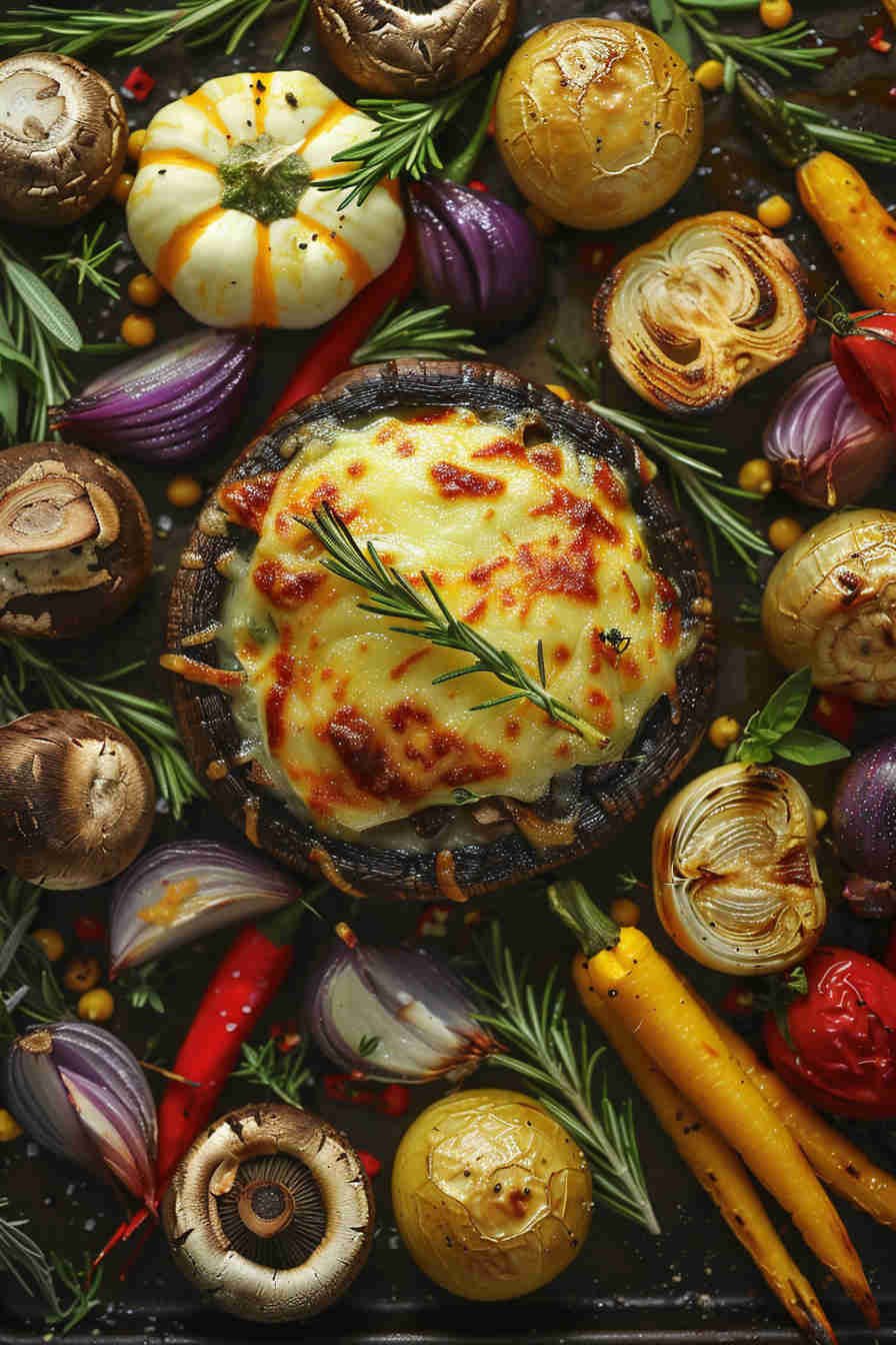 Creamy Cheese-Stuffed Portobellos