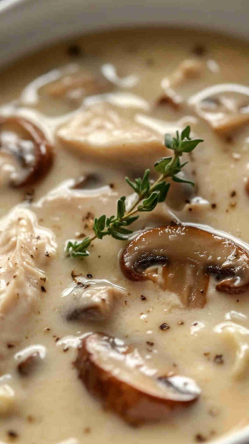 Creamy Chicken and Mushroom Soup