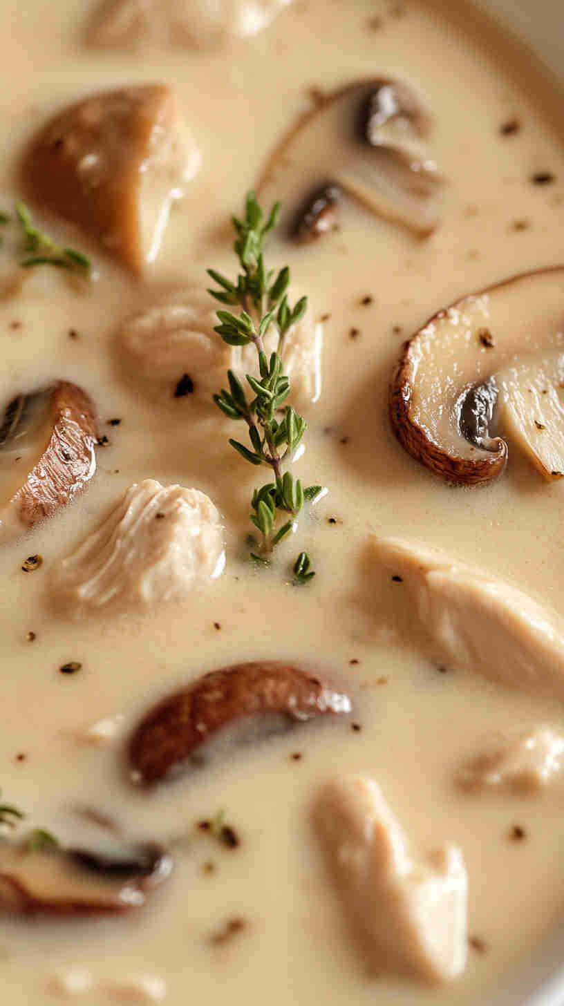 Creamy Chicken and Mushroom Soup