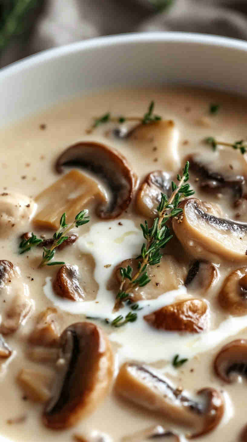 Creamy Chicken and Mushroom Soup