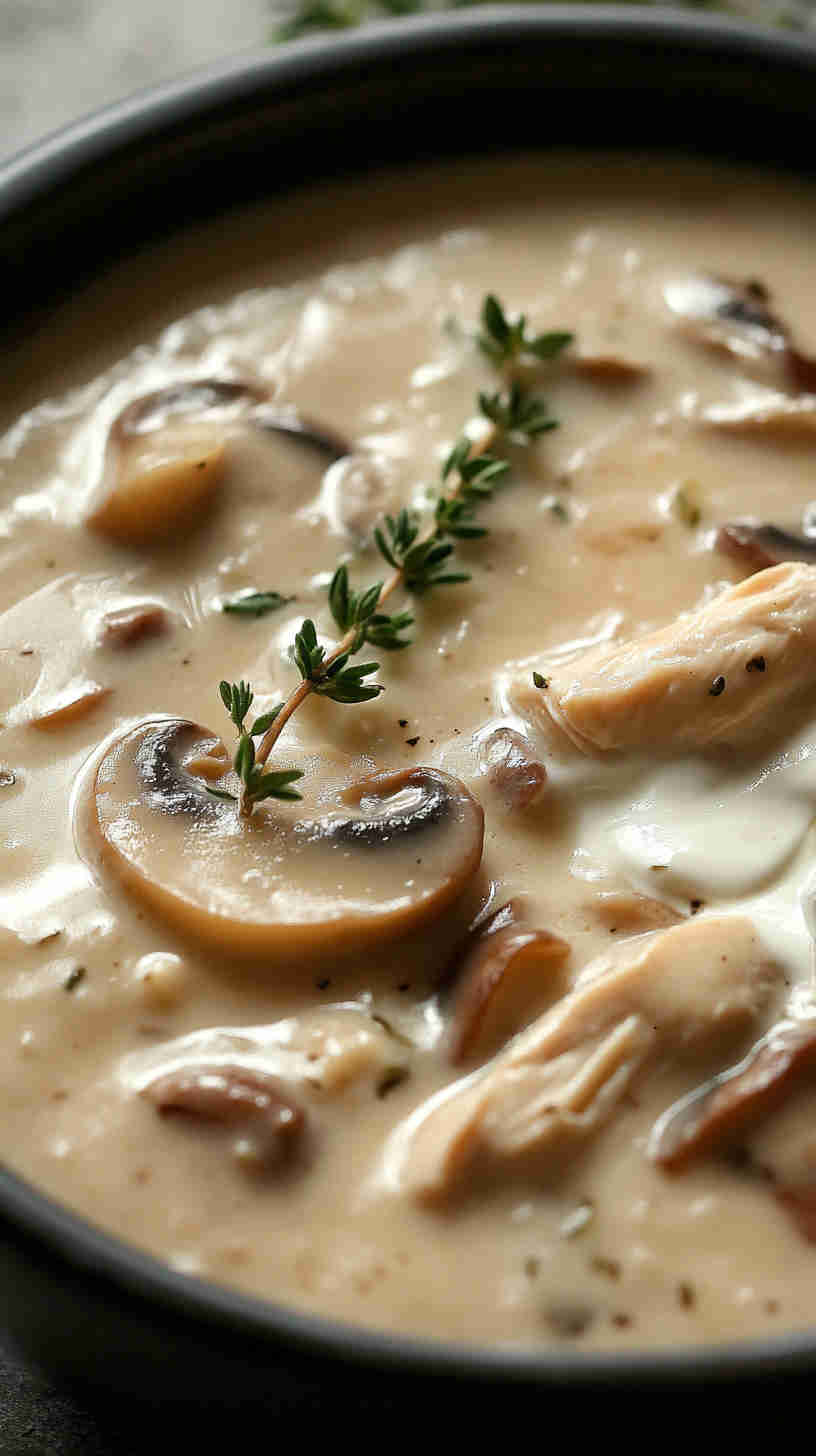 Creamy Chicken and Mushroom Soup