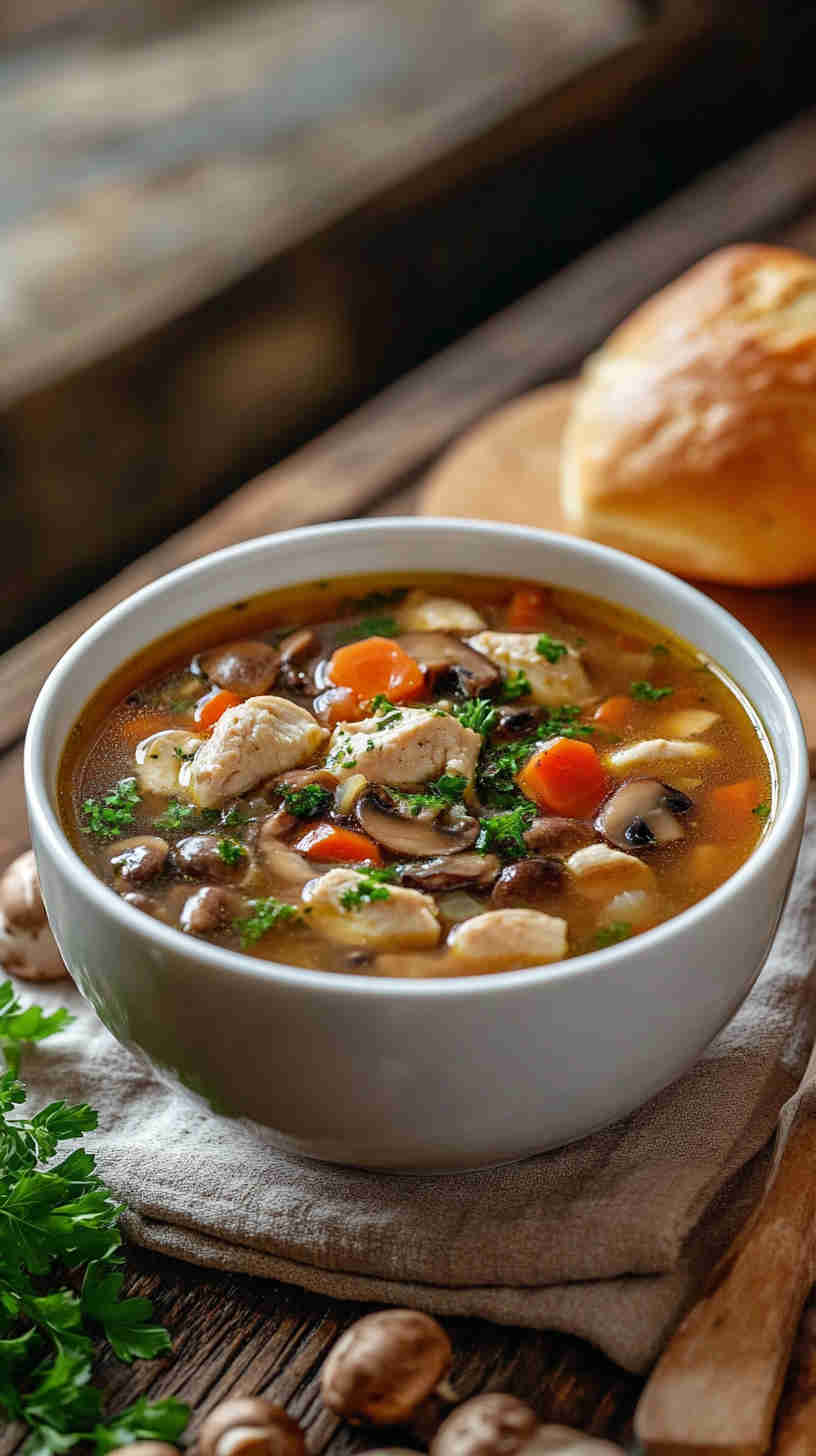 Creamy Chicken and Mushroom Soup