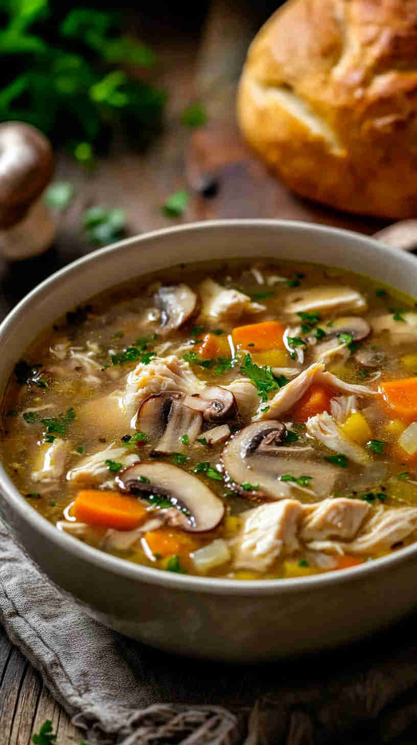 Creamy Chicken and Mushroom Soup
