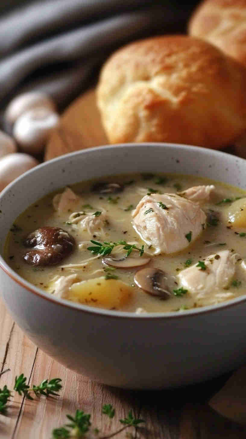 Creamy Chicken and Mushroom Soup
