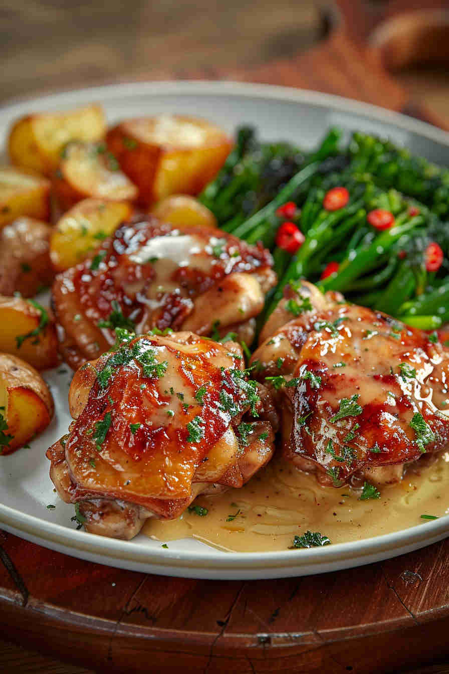 Creamy Garlic Butter Chicken Thighs