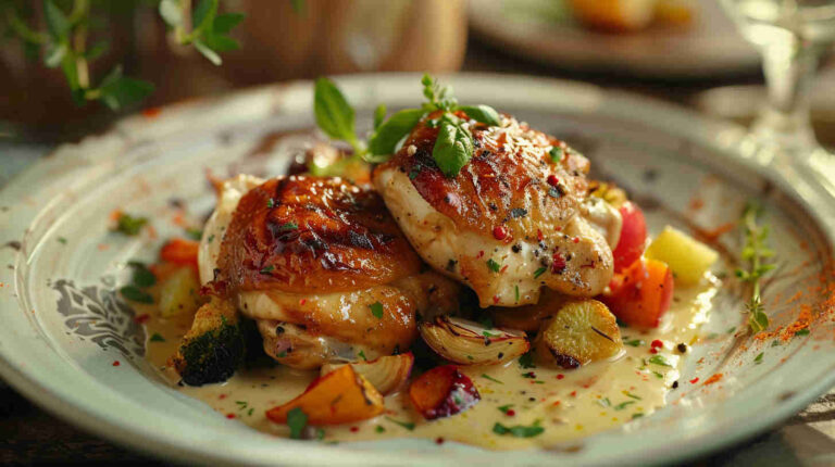Creamy Garlic Butter Chicken Thighs