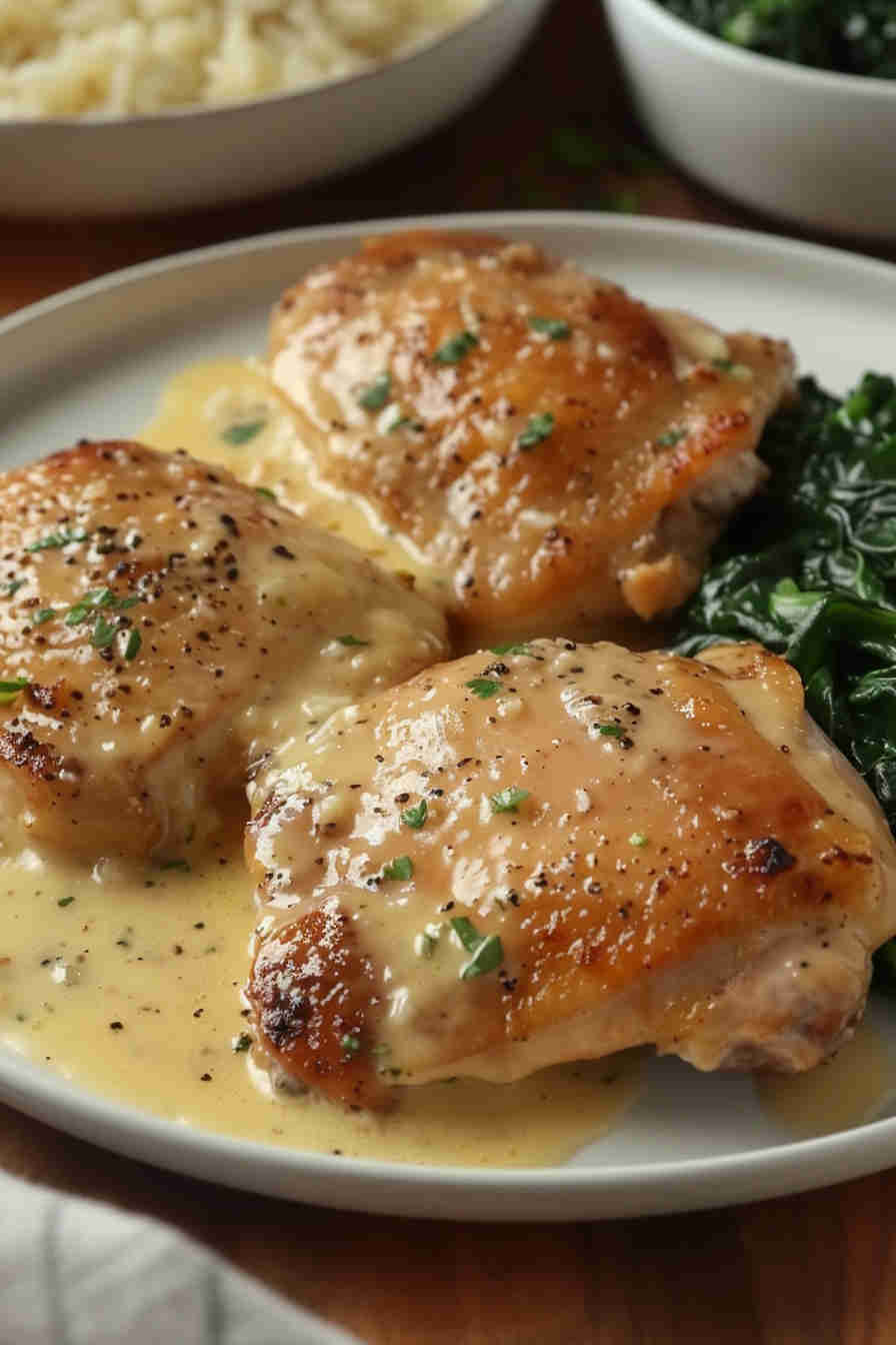 Creamy Garlic Butter Chicken Thighs