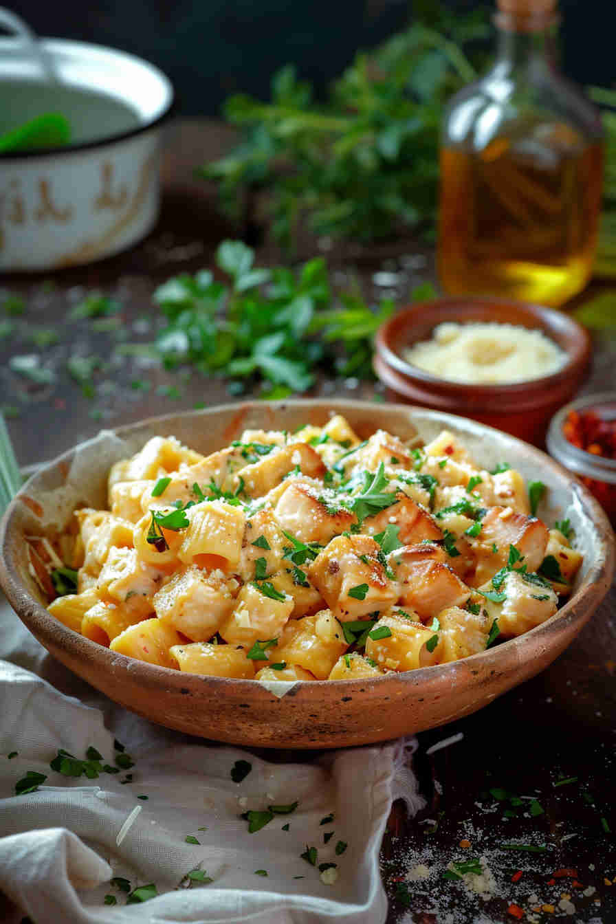 Creamy Garlic Chicken Pasta