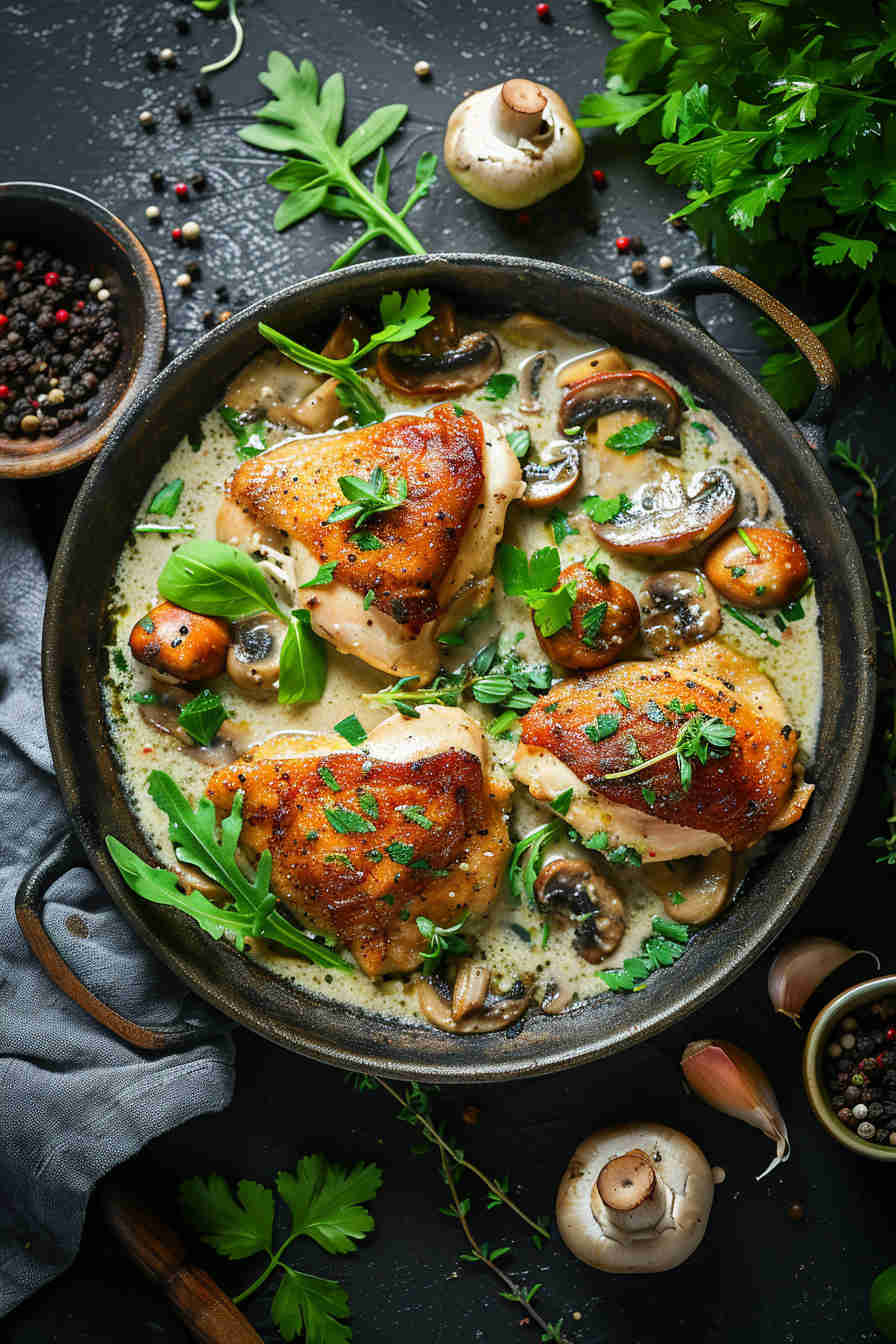 Creamy Mushroom Chicken Skillet
