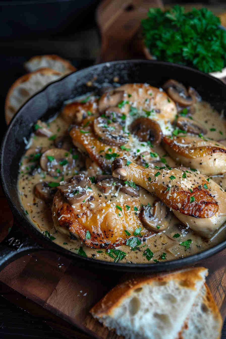 Creamy Mushroom Chicken Skillet