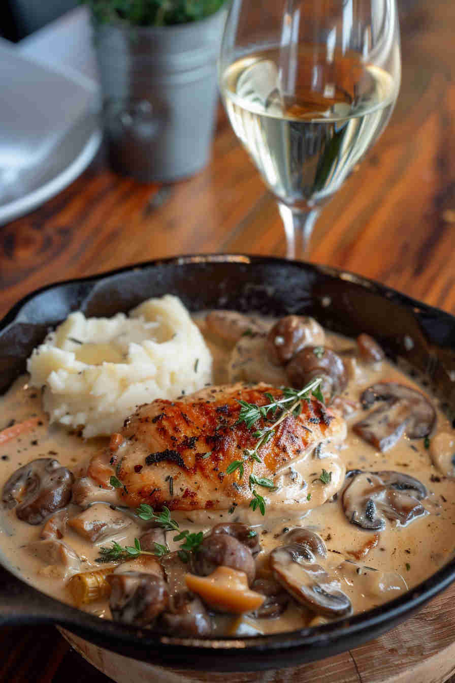 Creamy Mushroom Chicken Skillet