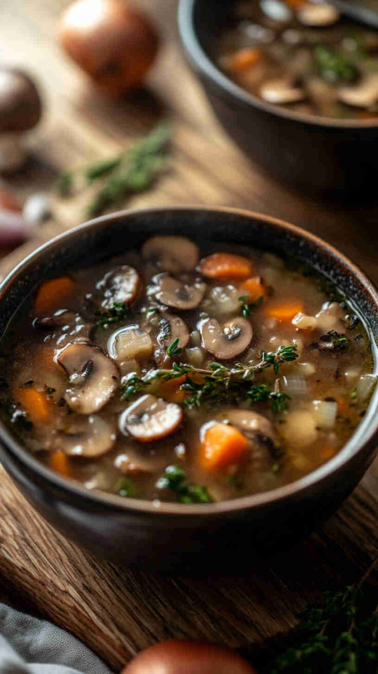 Creamy Mushroom and Thyme Soup