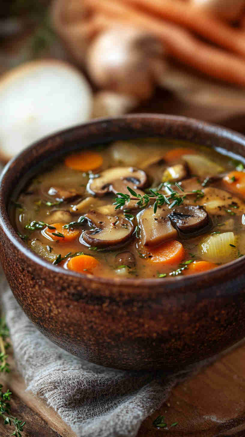 Creamy Mushroom and Thyme Soup