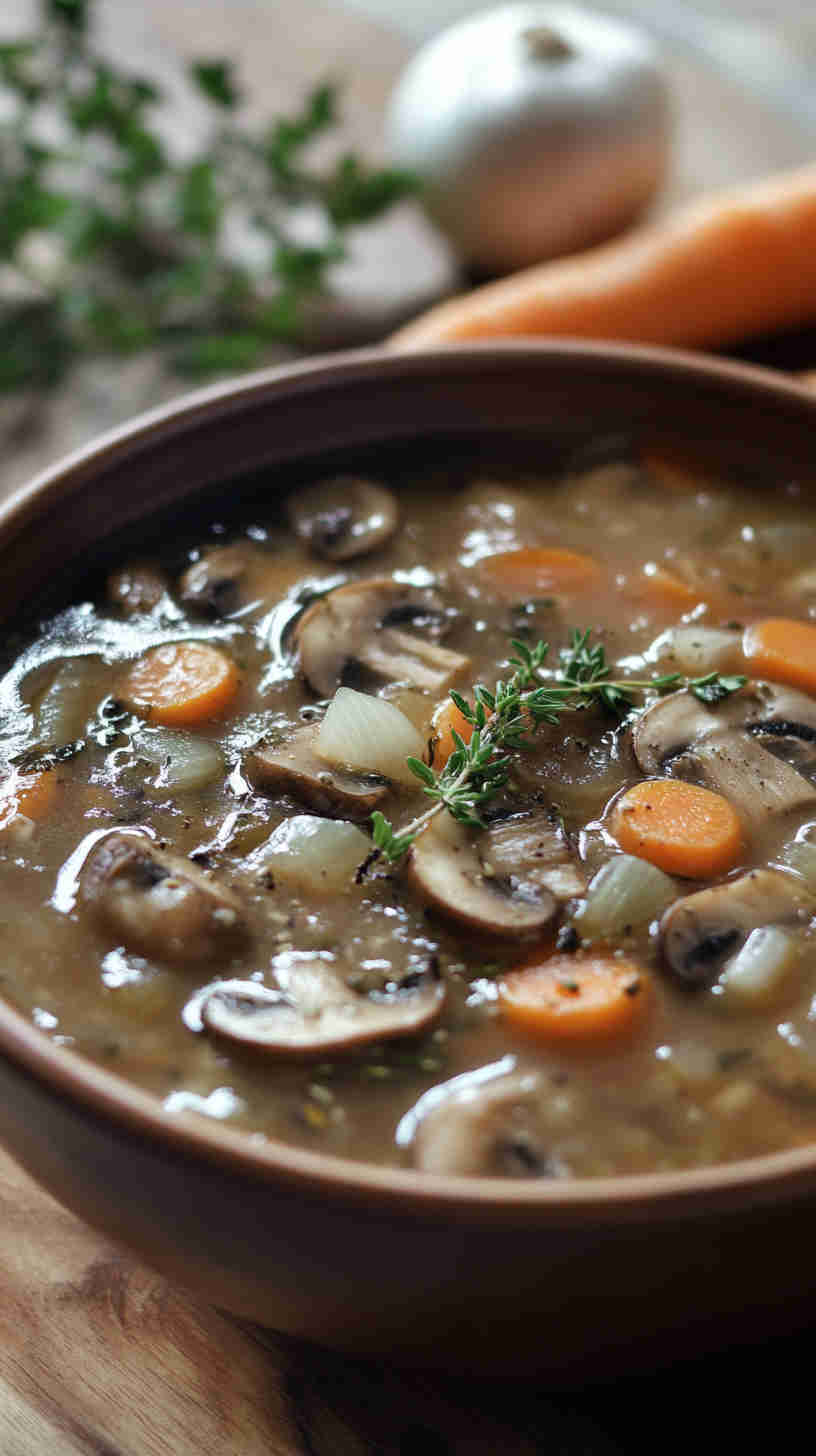 Creamy Mushroom and Thyme Soup