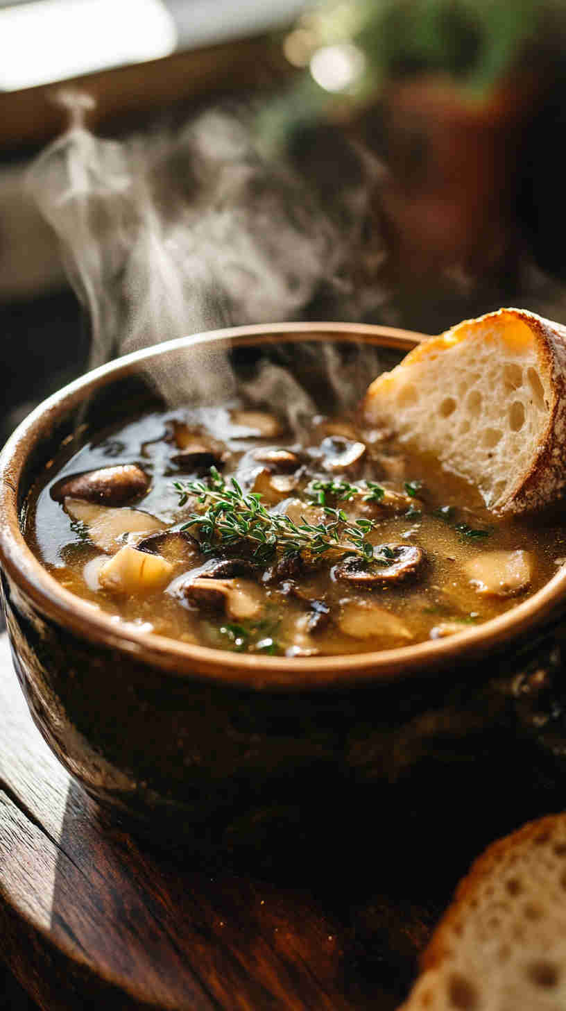 Creamy Mushroom and Thyme Soup