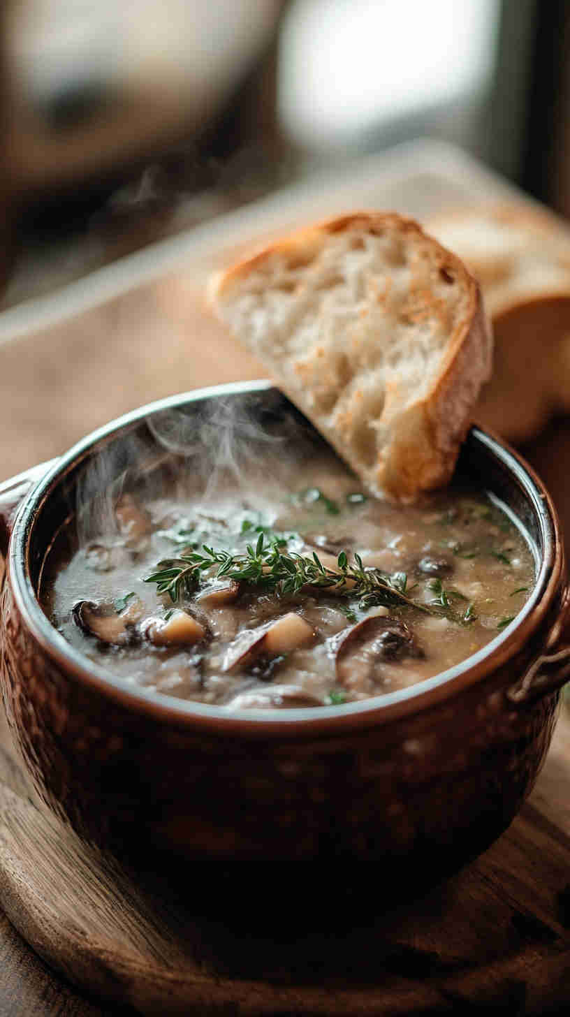 Creamy Mushroom and Thyme Soup