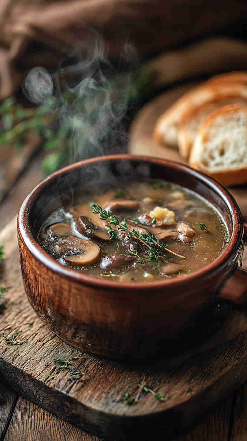 Creamy Mushroom and Thyme Soup