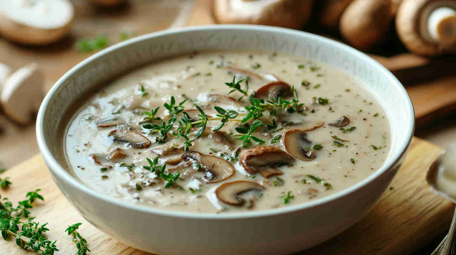 Creamy Mushroom and Thyme Soup