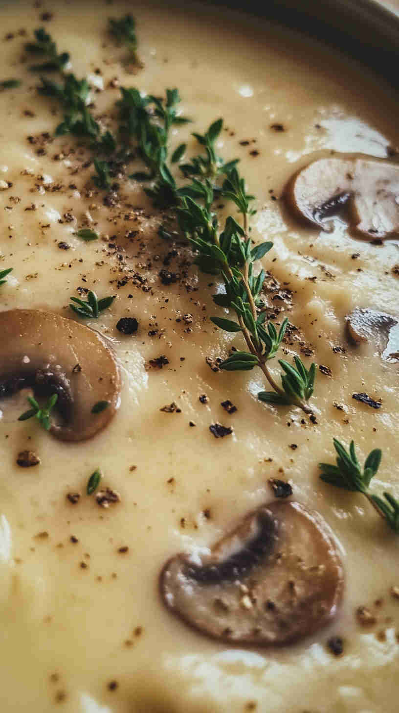 Creamy Mushroom and Thyme Soup
