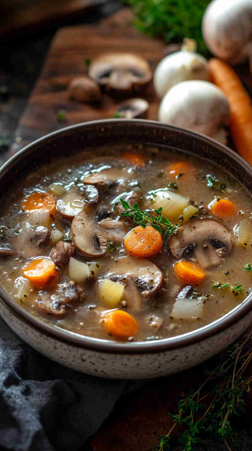Creamy Mushroom and Thyme Soup