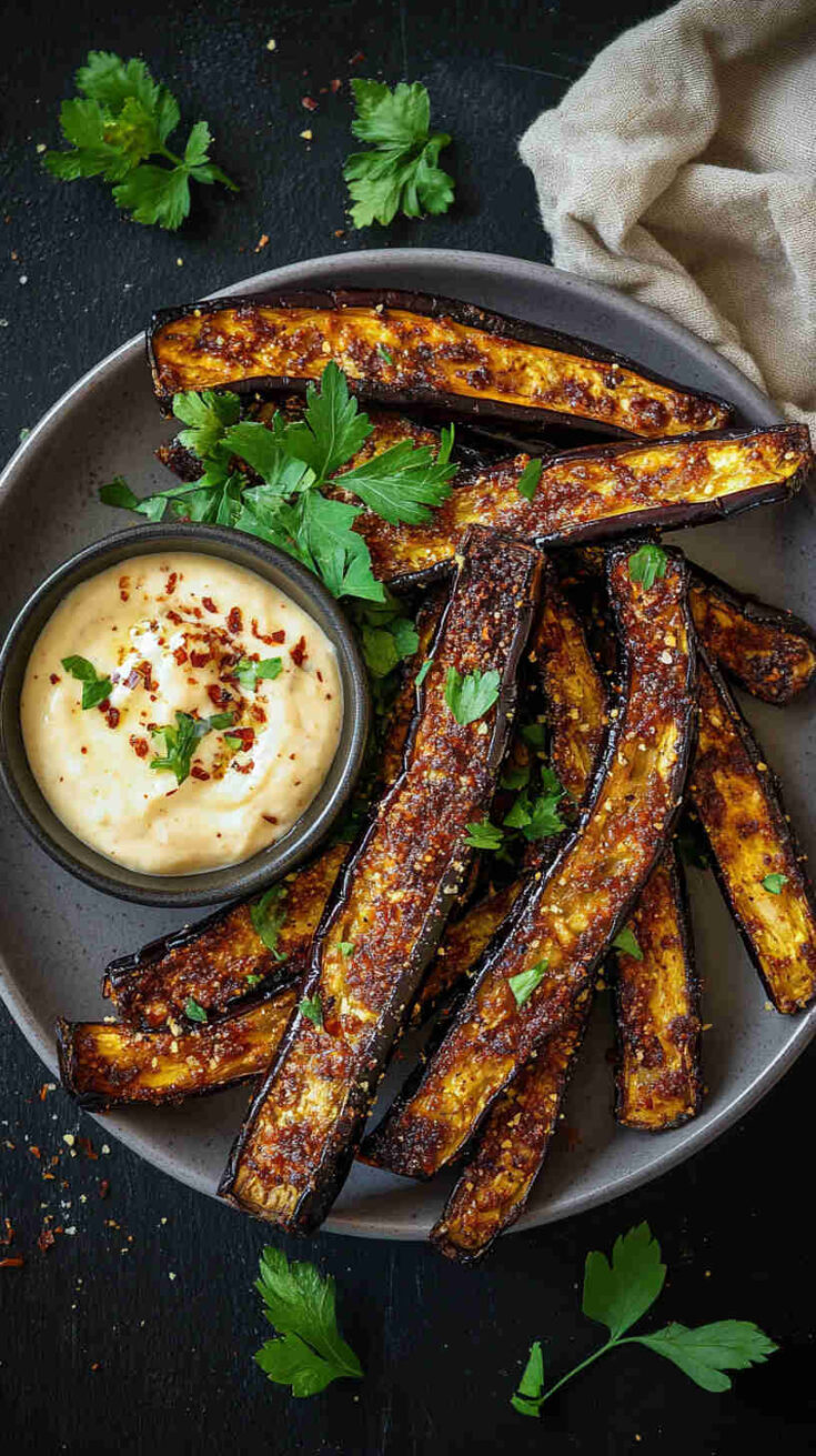 Crispy Baked Aubergine Fries