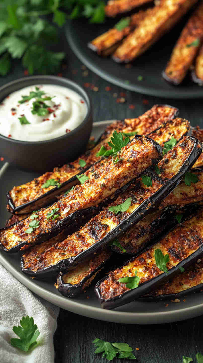 Crispy Baked Aubergine Fries