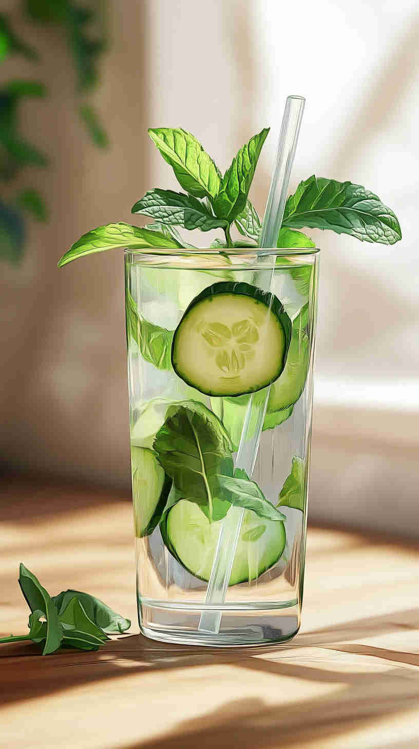 Cucumber-Mint Infused Water