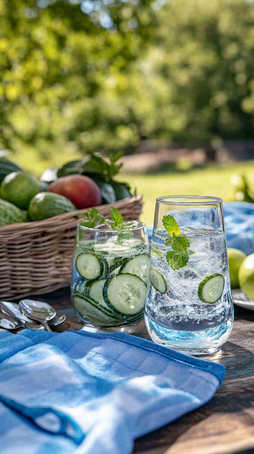 Cucumber-Mint Infused Water