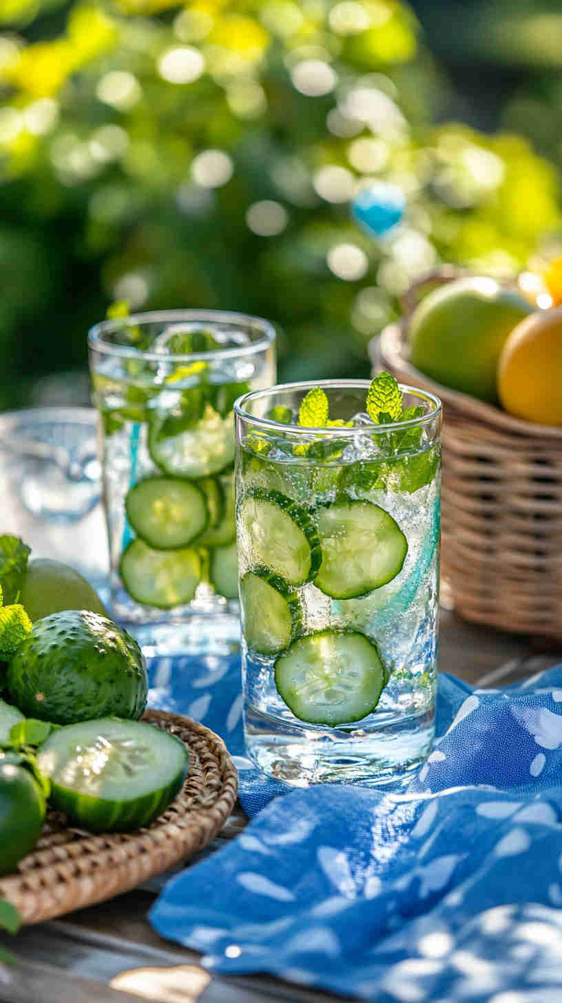Cucumber-Mint Infused Water