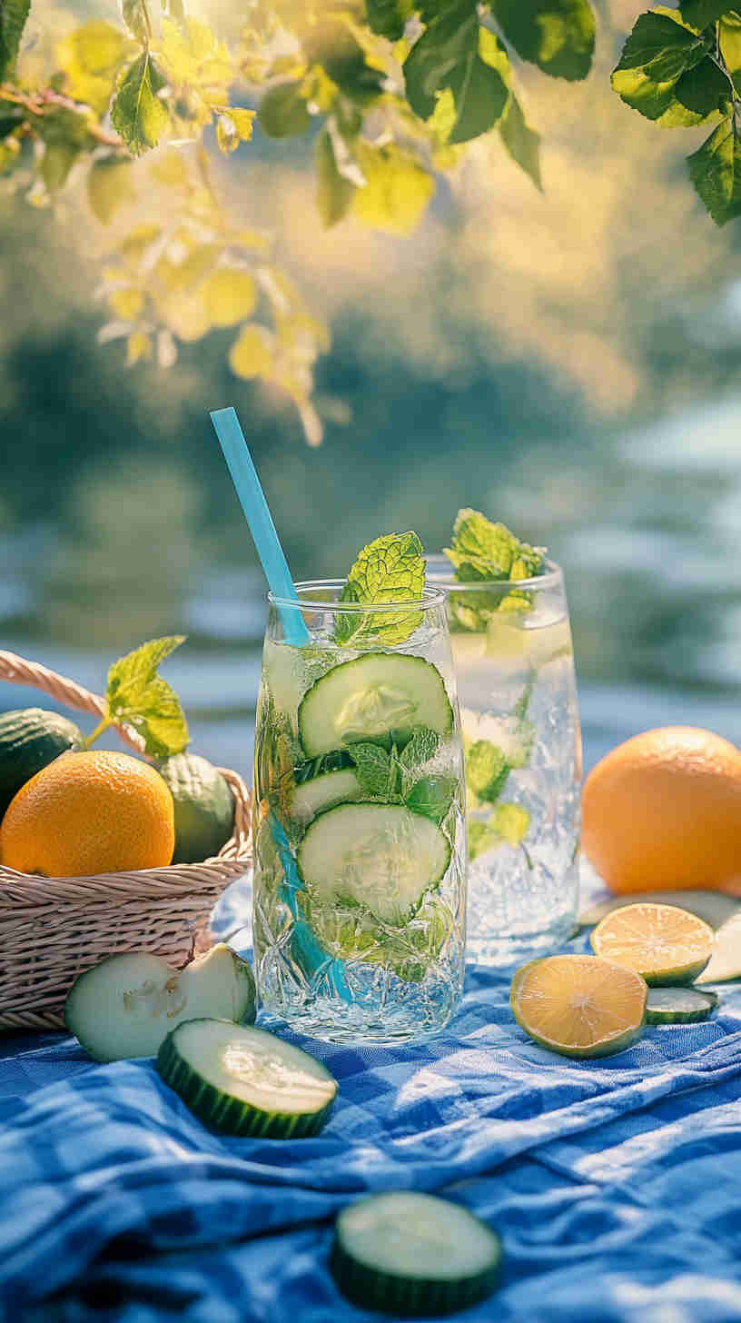 Cucumber-Mint Infused Water