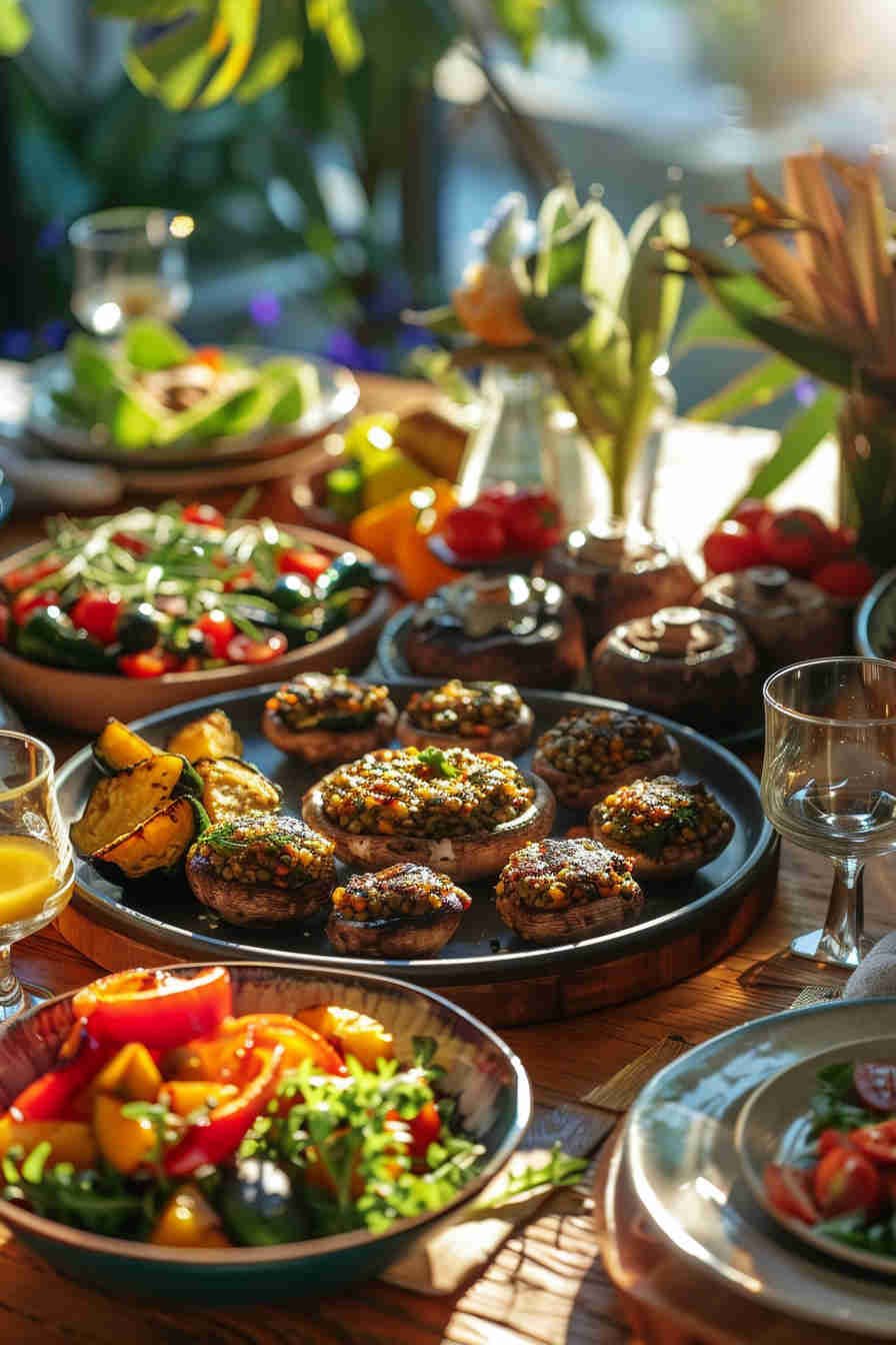 Curry-Spiced Lentil-Stuffed Mushrooms