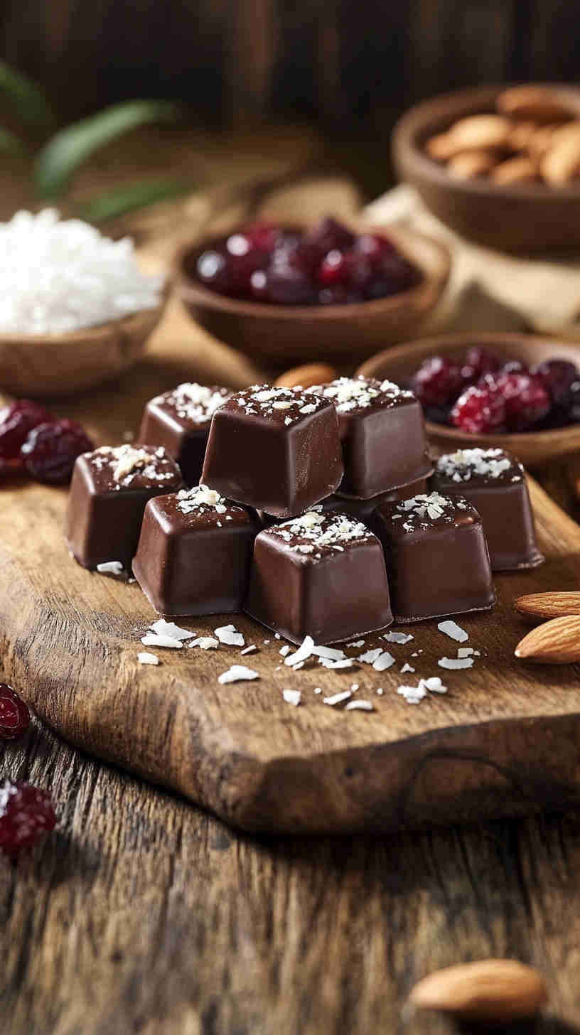 Dark Chocolate Almond Protein Bites