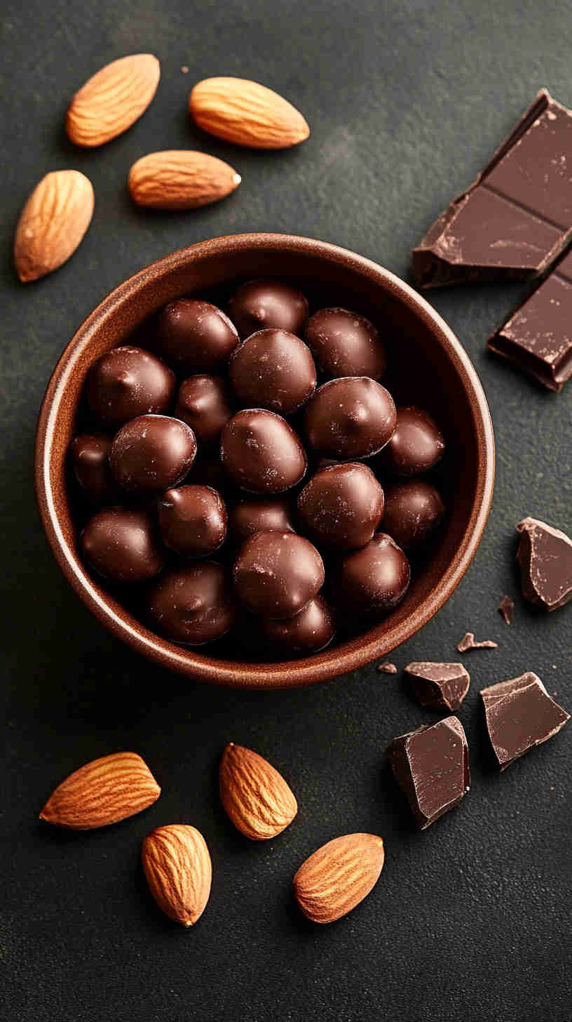 Dark Chocolate Almond Protein Bites