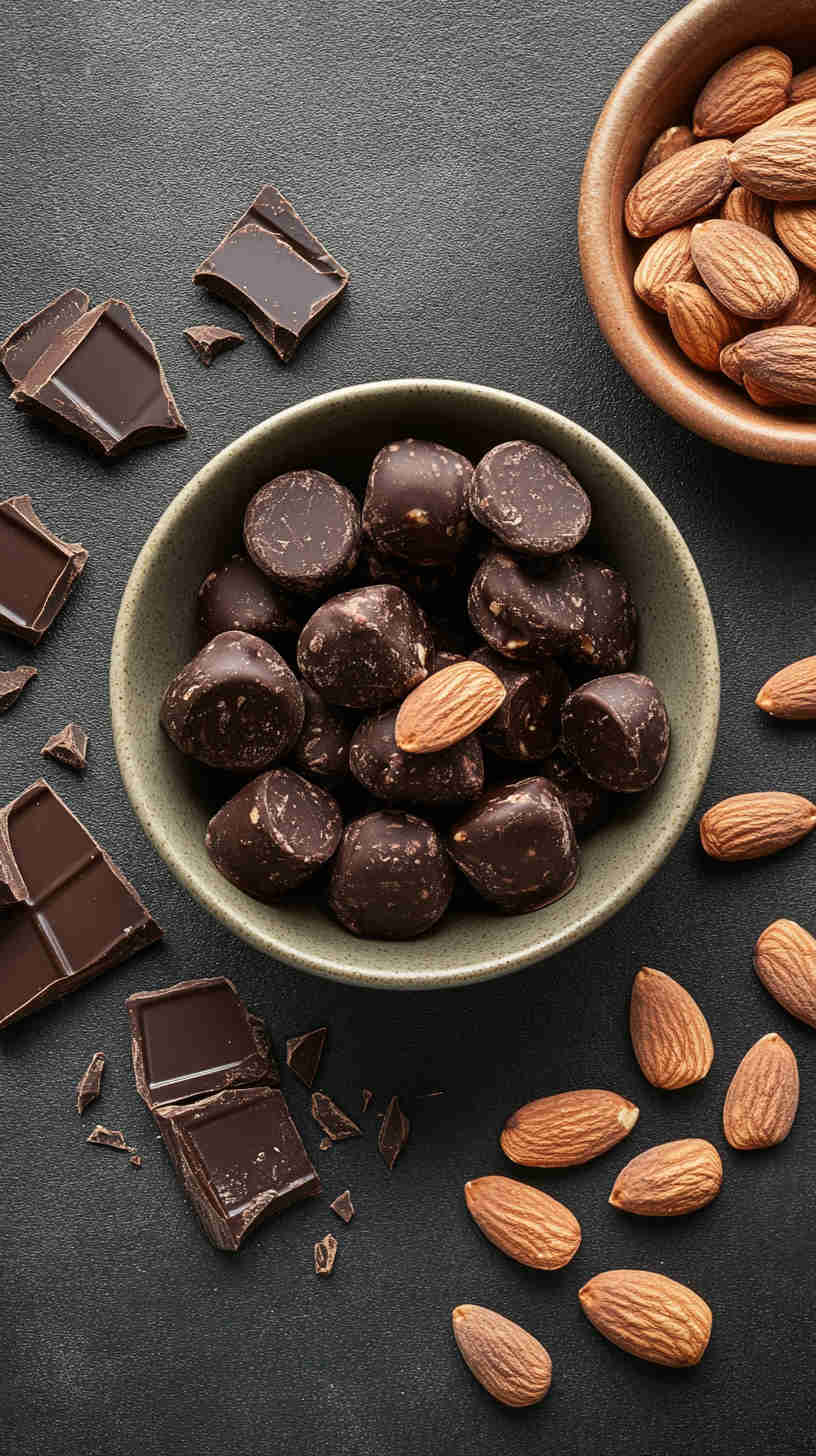 Dark Chocolate Almond Protein Bites