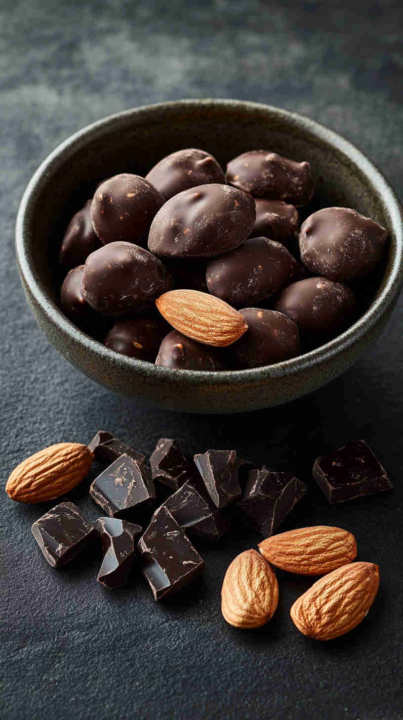 Dark Chocolate Almond Protein Bites
