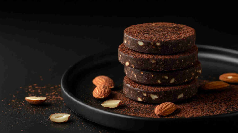 Dark Chocolate Almond Protein Bites