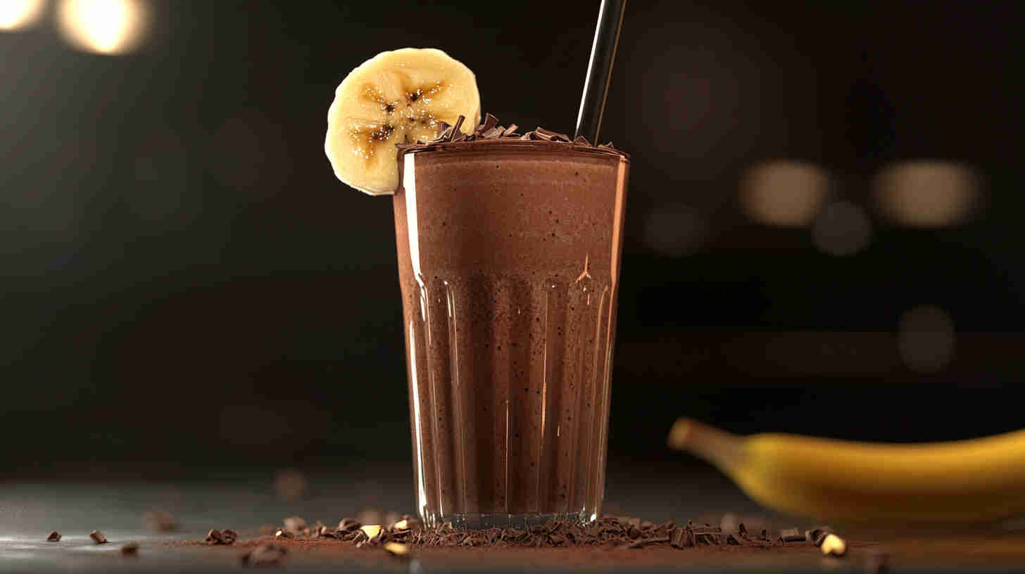 Dark Chocolate Banana Protein Shake