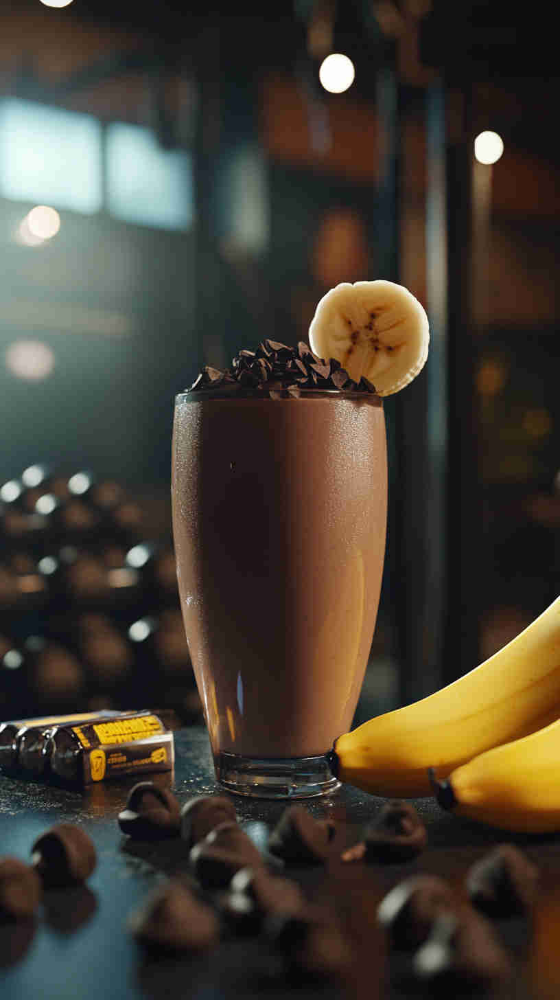 Dark Chocolate Banana Protein Shake